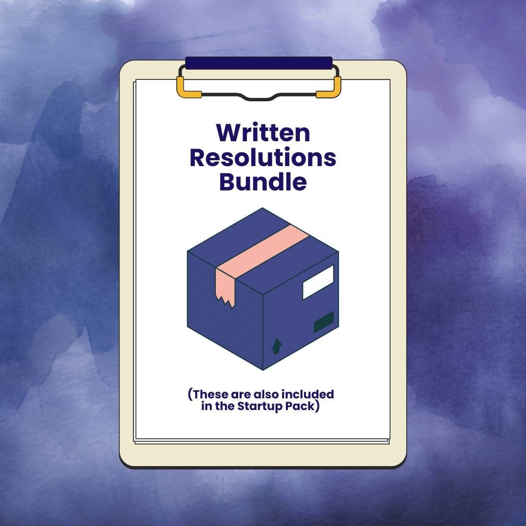Written Resolutions Bundle (These are also included in the Startup Pack)